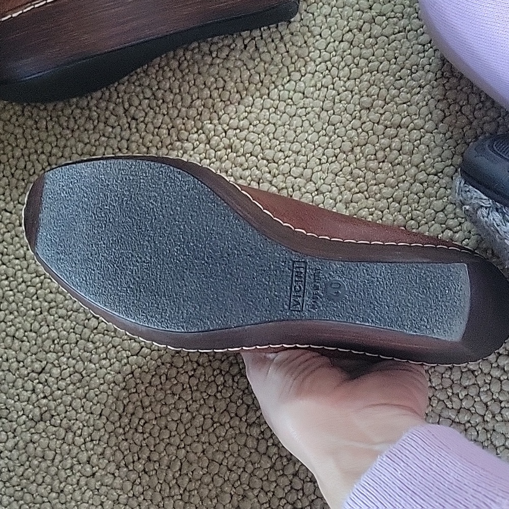 Vicini Leather Mules, size 40, Italian Qualuty Leather, Platform Mules - Picture 14 of 14